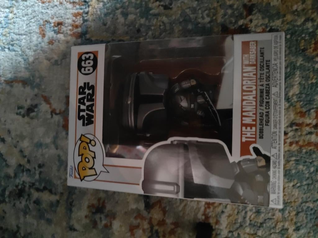 Funko Pop! The Mandalorian met Darksaber 663, Verzamelen, Star Wars, Ophalen of Verzenden, Nieuw, Actiefiguurtje