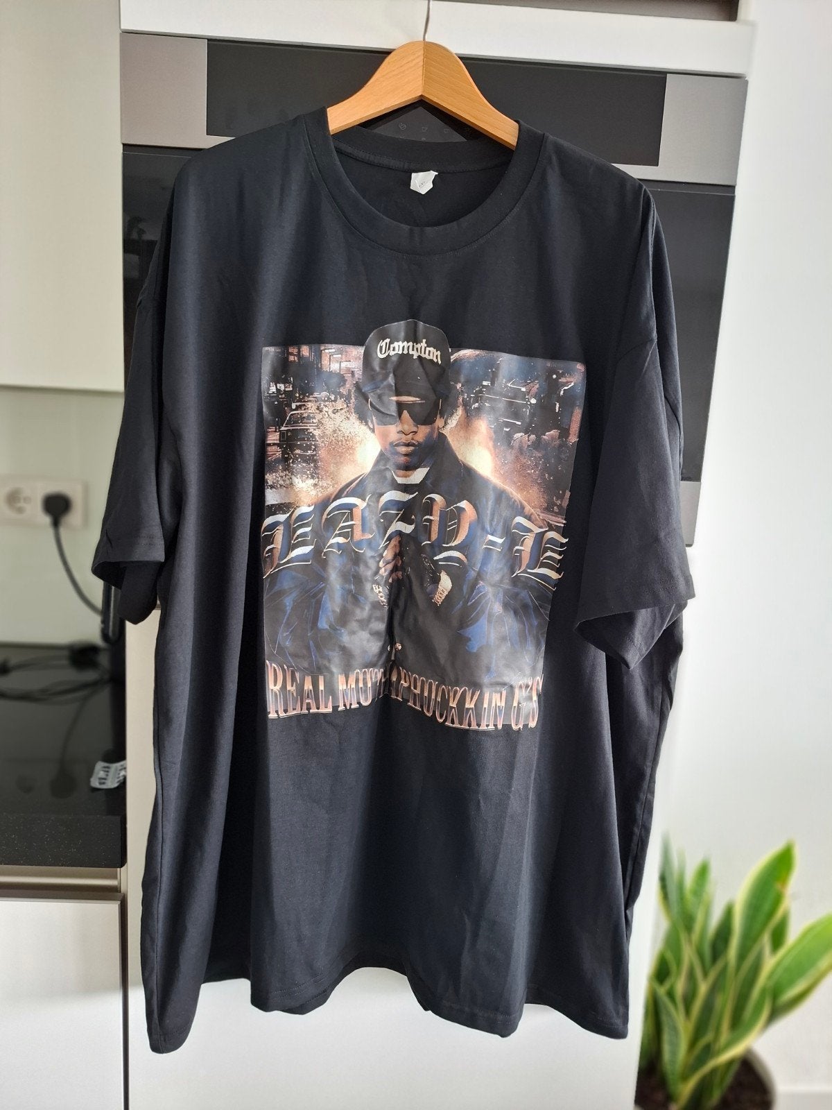 Zwarte Eazy-E rap-t-shirt met opdruk, maat 5XL, Kleding | Heren, Ophalen of Verzenden, Nieuw, Zwart, Shirt