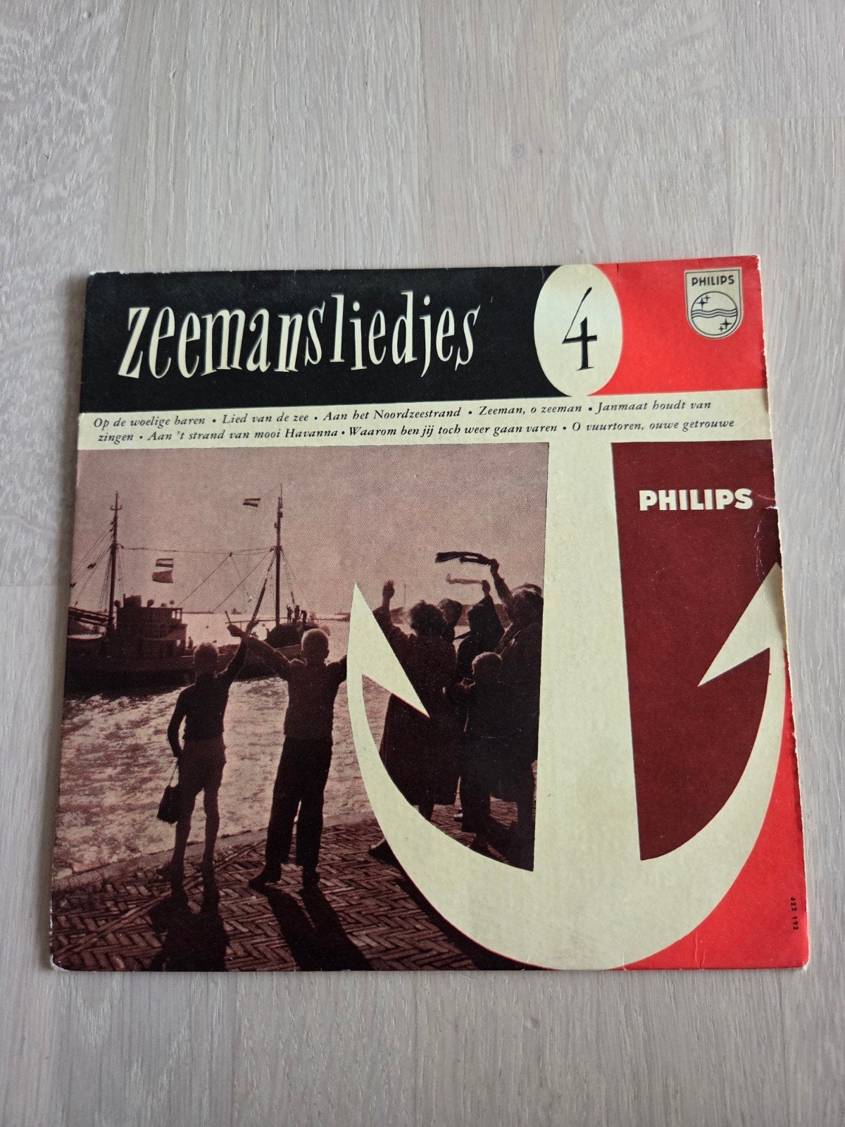Zeemansliedjes 4 - Vintage Vinyl EP Philips 422 192 PE, 7 inch, Ophalen of Verzenden, EP, Gebruikt