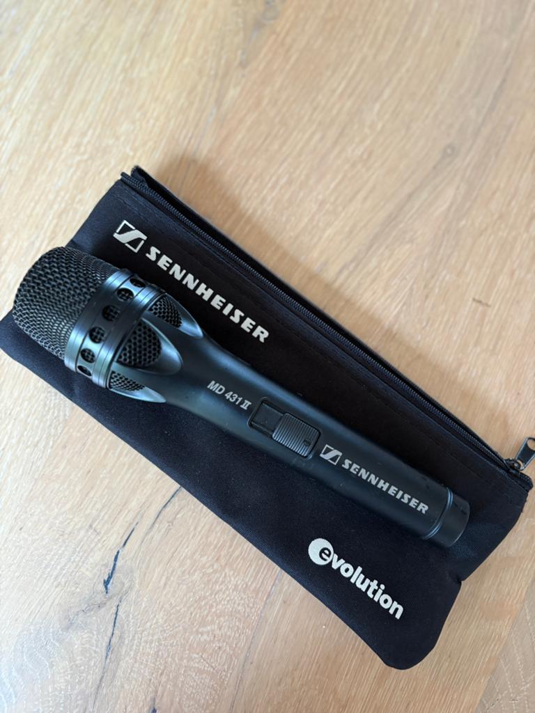 Sennheiser MD431ii dynamische microfoon, Ophalen of Verzenden, Zo goed als nieuw, Zangmicrofoon