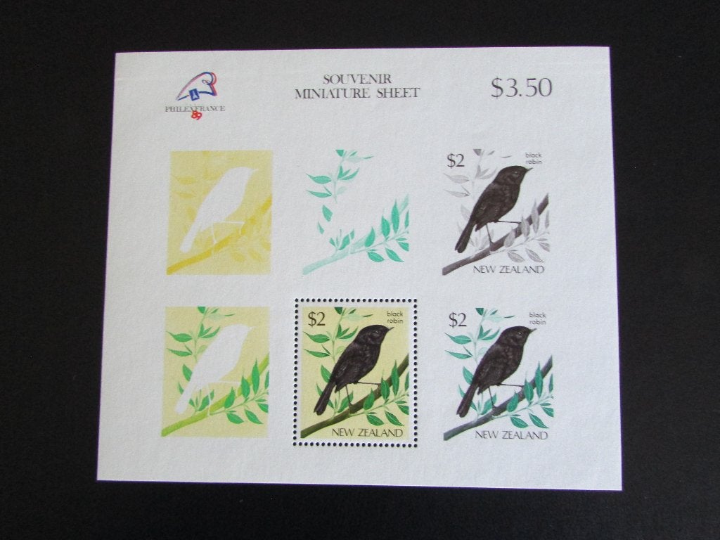 Postzegel Vogel: Vel met Vliegenvanger uit Nieuw-Zeeland, Postzegels en Munten, Ophalen of Verzenden, Postfris, Dier of Natuur
