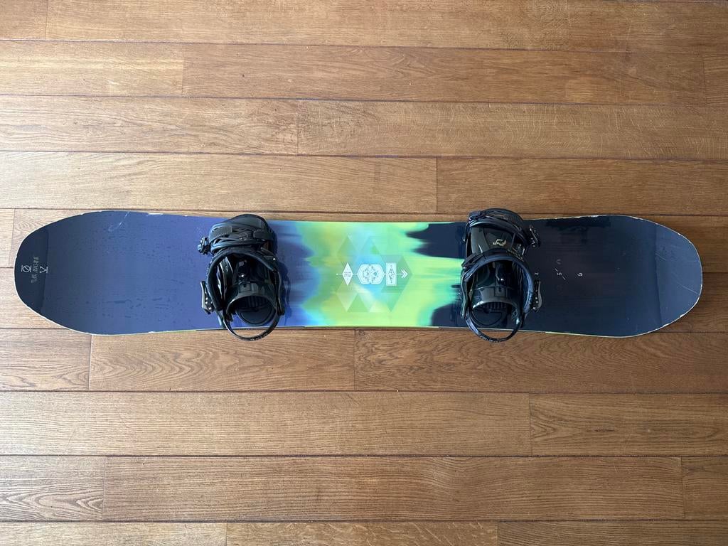 Salomon Time Machine Snowboard + Ride bindingen, Sport en Fitness, Snowboarden, Gebruikt, Board, Ophalen of Verzenden