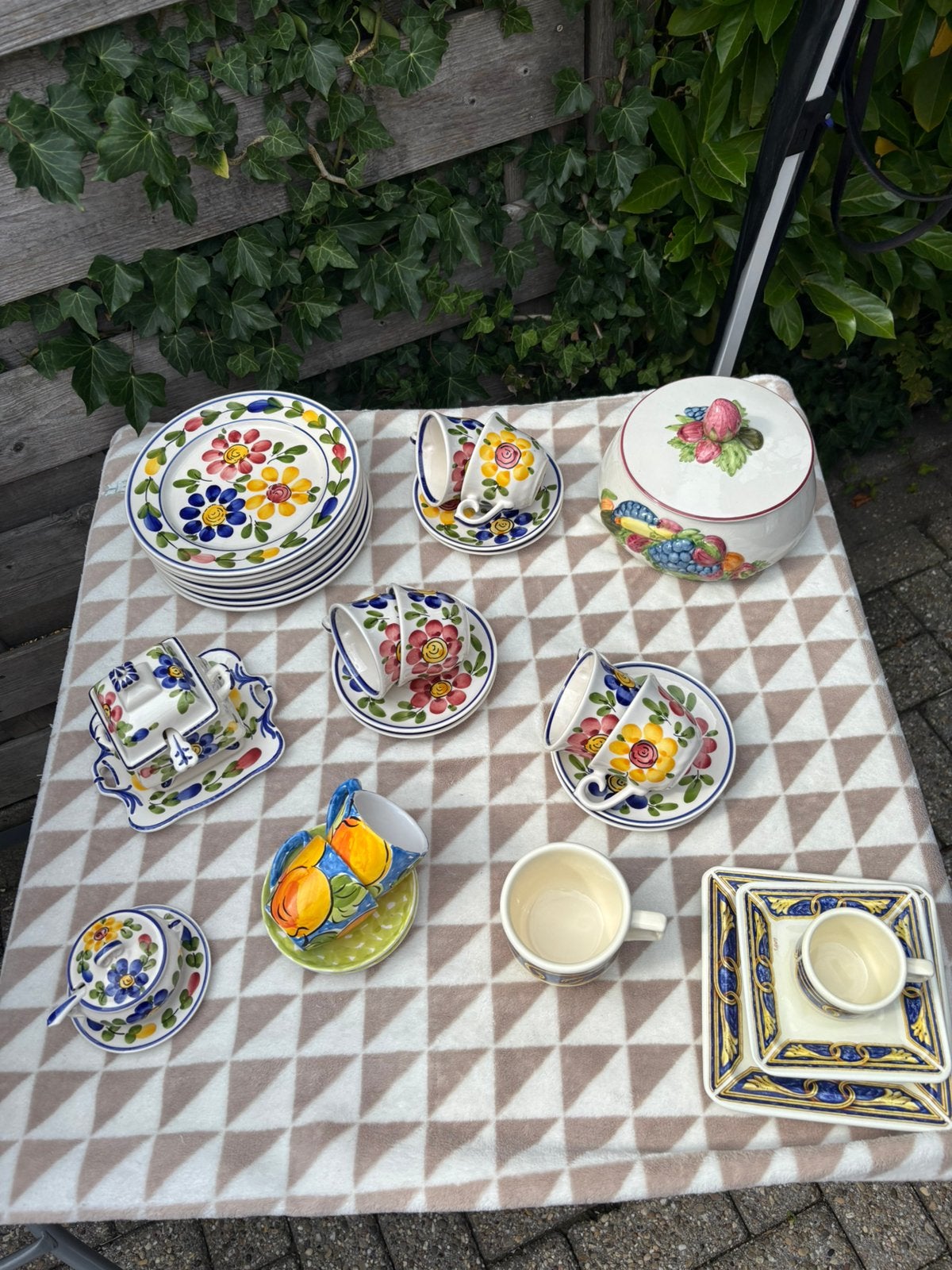 Handgeschilderd Portugees servies - Anfora Portugal +diverse, Ophalen