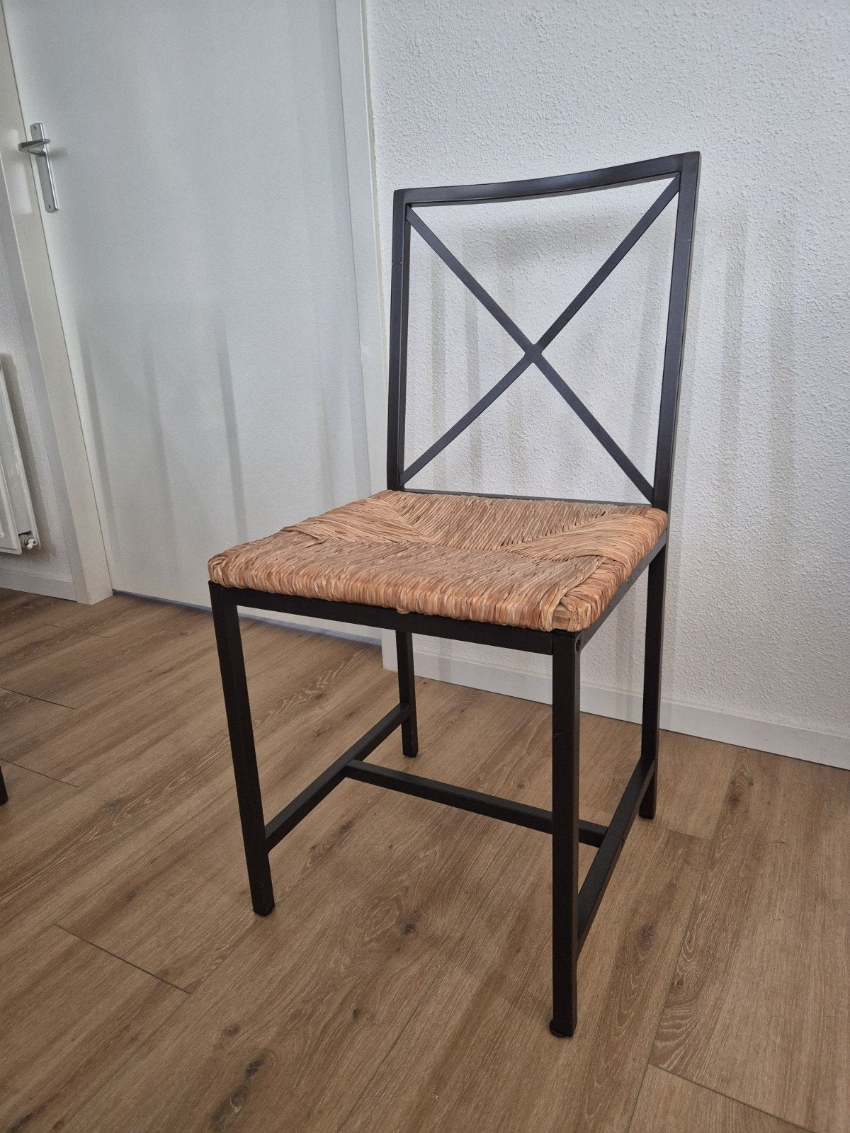 4x IKEA Granas Eetkamerstoel Rotan, Ophalen, Gebruikt, Modern, Industrieel, Zwart