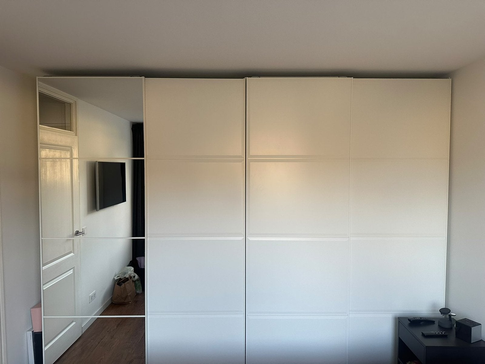 IKEA PAX schuifdeuren wit + spiegeldeur incl. rails, Ophalen, Zo goed als nieuw, 50 tot 75 cm, 200 cm of meer