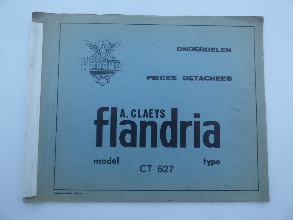 FLANDRIA ONDERDELENLIJST MODEL CT 627, Ophalen of Verzenden