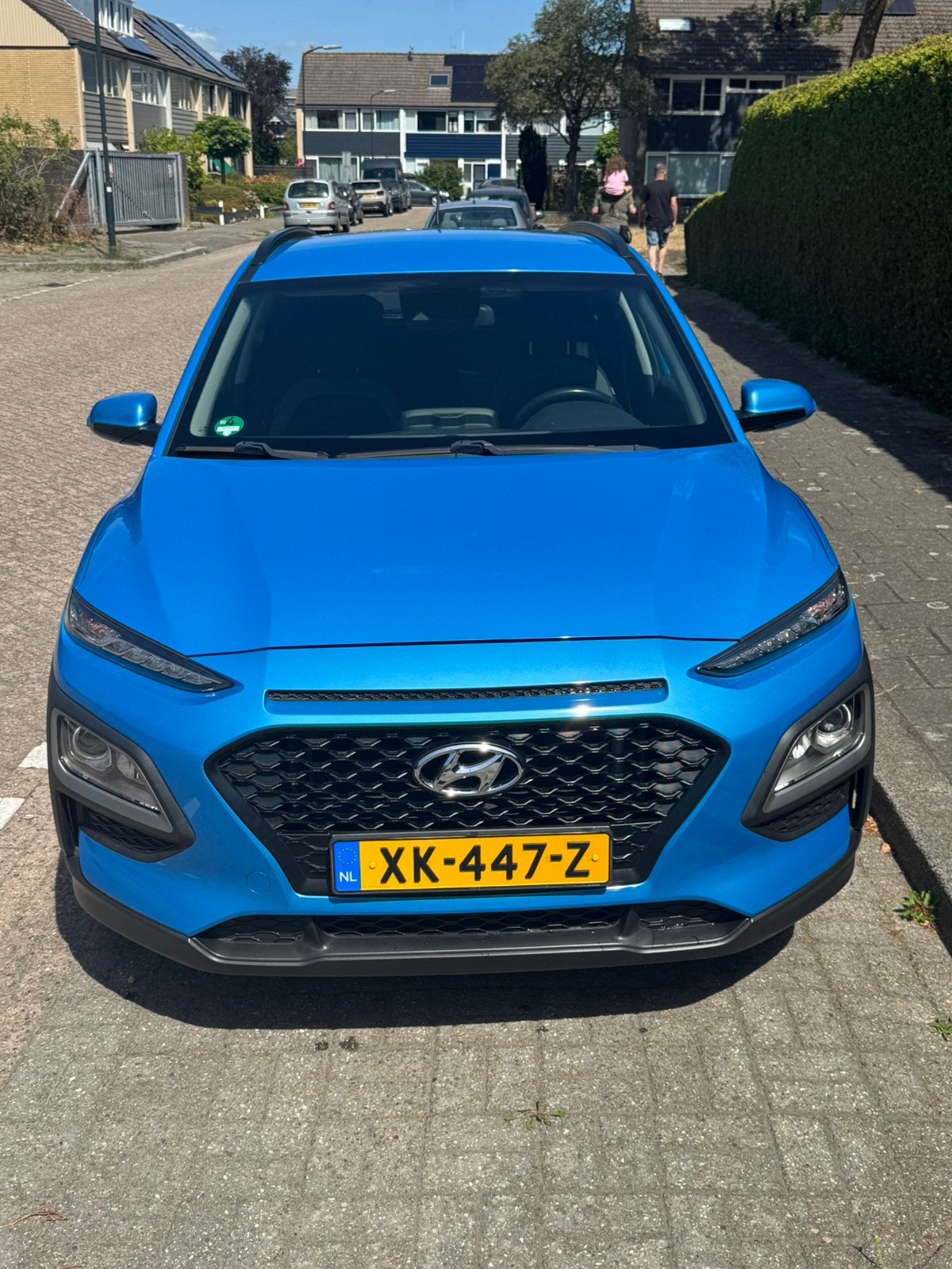 Hyundai Kona 1.0 T-gdi 120pk 2e eigenaar 2019 Blauw, Voorwielaandrijving, 1350 kg, Stof, Zwart