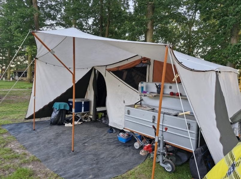 Holtkamper cocoon XL 2006 5 persoons!, Caravans en Kamperen, Vouwwagens, Holtkamper, tot en met 5, Beige, Ophalen