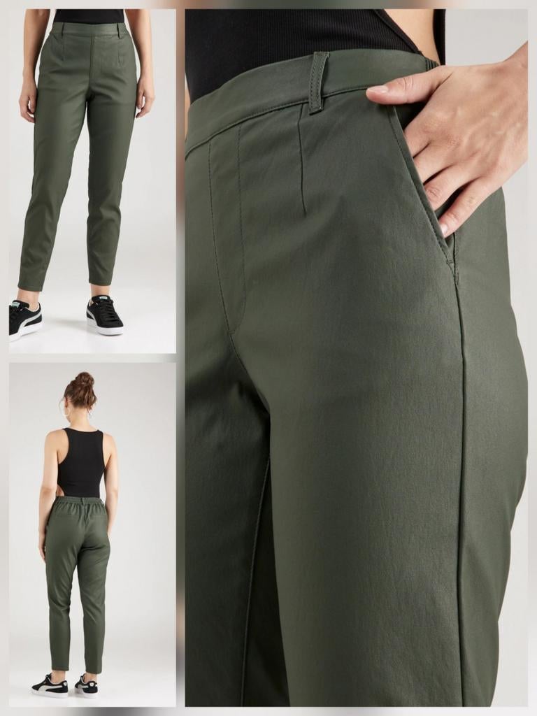 Object imitatieleren broek met elastische band, Object, Ophalen of Verzenden, Zo goed als nieuw, Maat 36 (S)