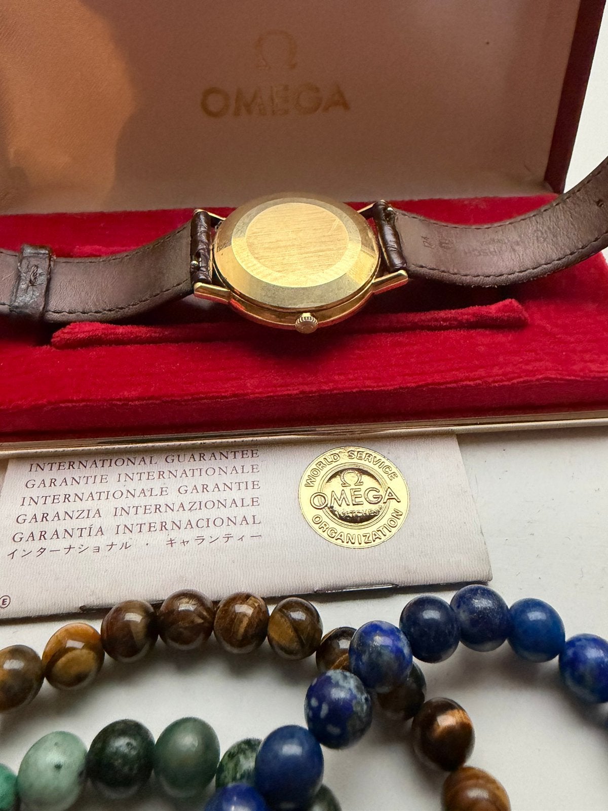 Omega heren automatic 18 k massief goud, Ophalen, Met bandje, Polshorloge, 1960 of later