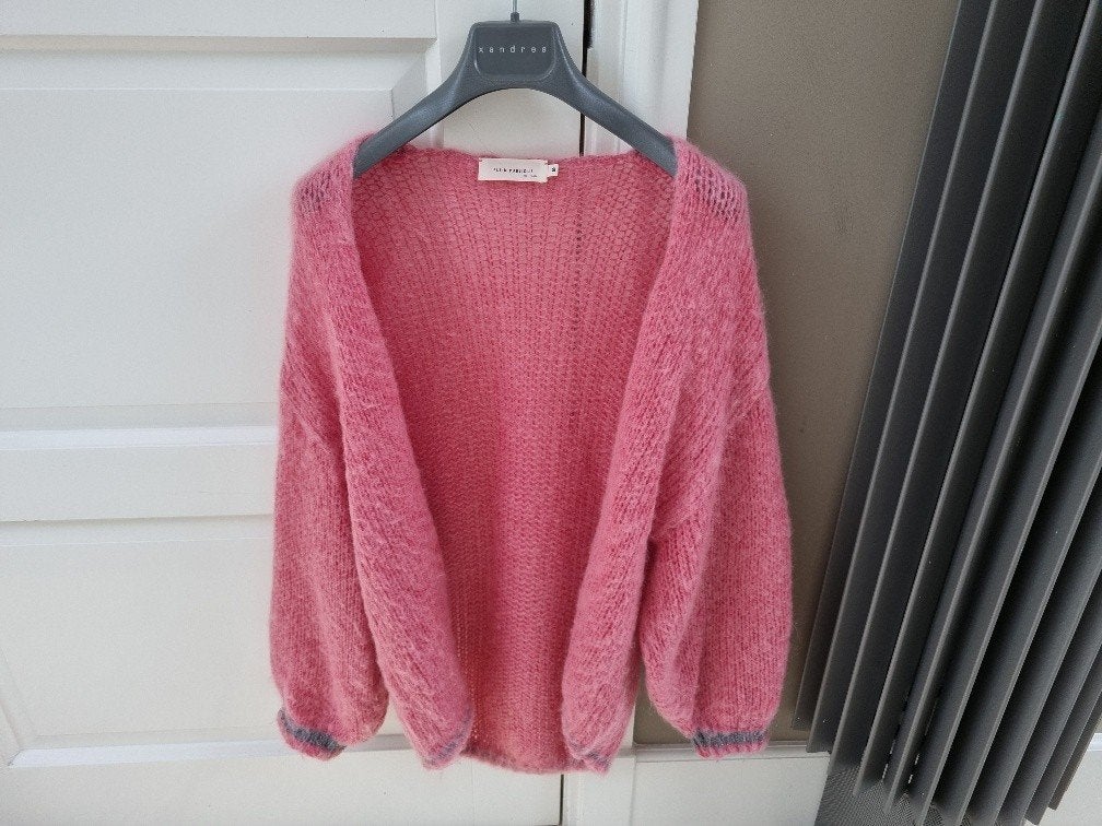 Nieuw 130,- Plein Publique La Cherie mohair vest roze S/36, Plein Publique, Ophalen of Verzenden, Zo goed als nieuw, Roze