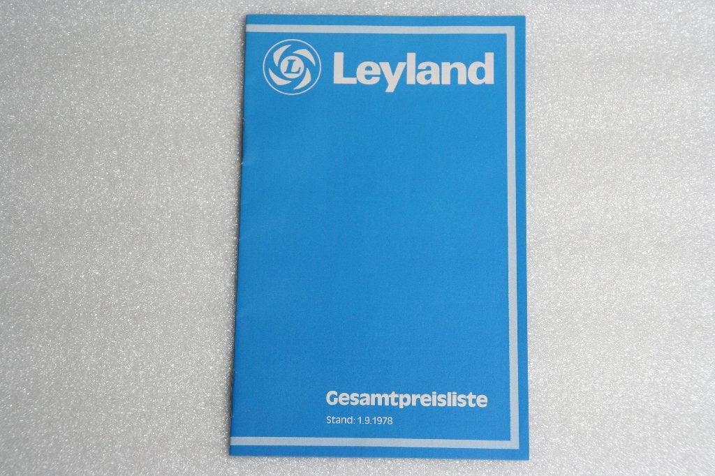 Folder British Leyland prijslijst (01-09-1978) (2), Ophalen of Verzenden, Nieuw, Overige merken