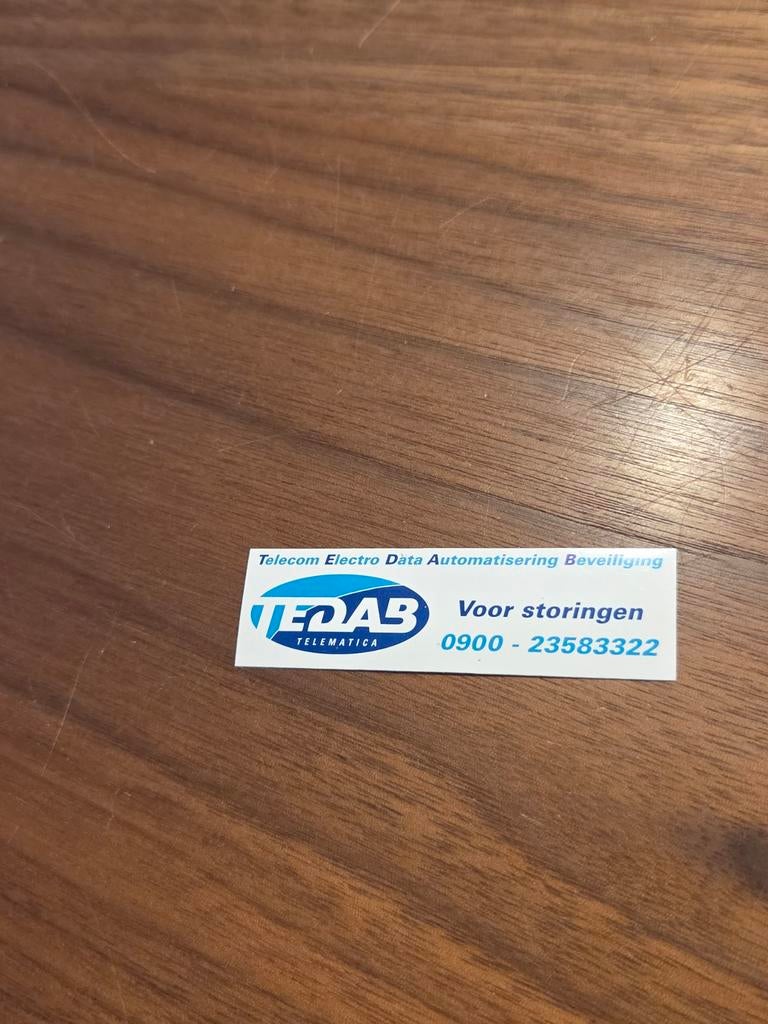 7131 TEDAB Telematica Sticker - Telecom, Data, Beveiliging, Ophalen of Verzenden, Nieuw