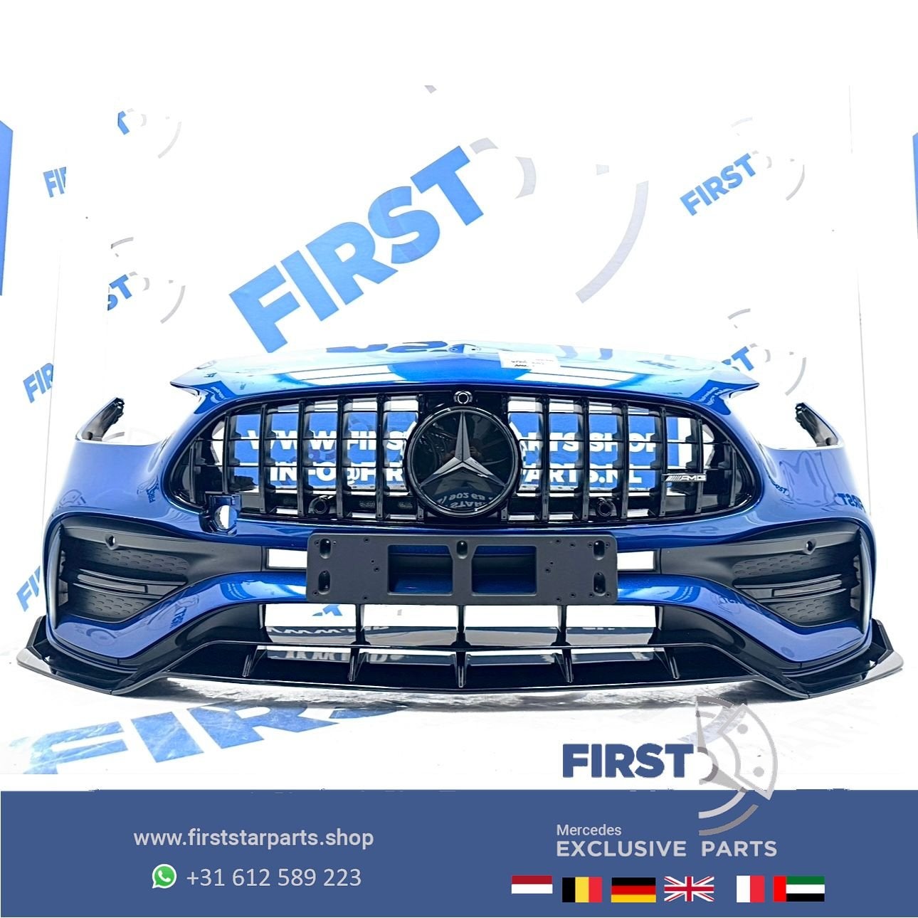 W206 AMG BUMPER PERFORMANCE C KLASSE A2068859201 C43 AERO VO, Gebruikt, -, Voor, Ophalen of Verzenden