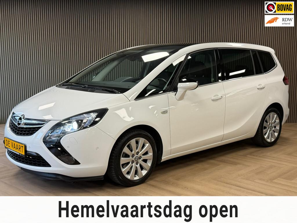 Opel Zafira Tourer 1.6 Cosmo 7 PERSOONS AIRCO CAMERA CRUISE, 4 cilinders, Met garantie (alle), Wit, 14 km/l