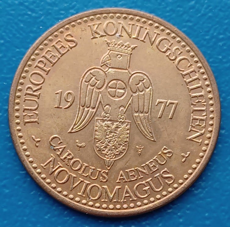 Nijmegen Europees Kampioenschap Konings Schieten - 1977, Postzegels en Munten, Penningen en Medailles, Verzenden, Overige materialen