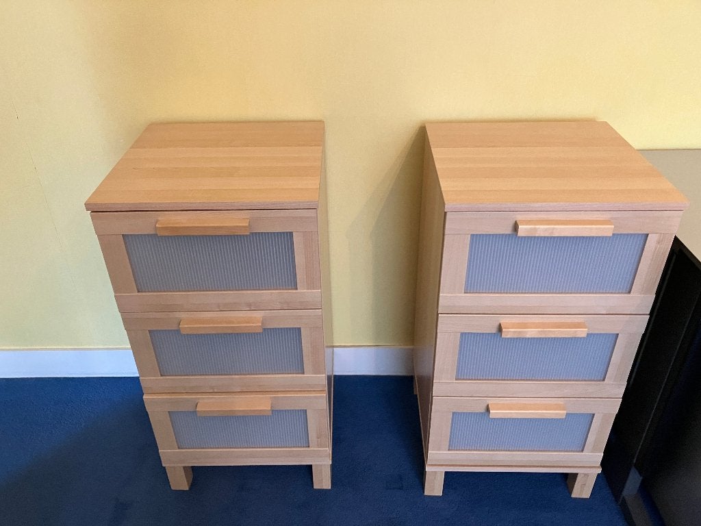 Twee handige ladenkastjes kastjes 80cm hoog + 40,5 x 40,5 cm, Huis en Inrichting, Ophalen, Zo goed als nieuw, 3 of 4 laden, Minder dan 100 cm
