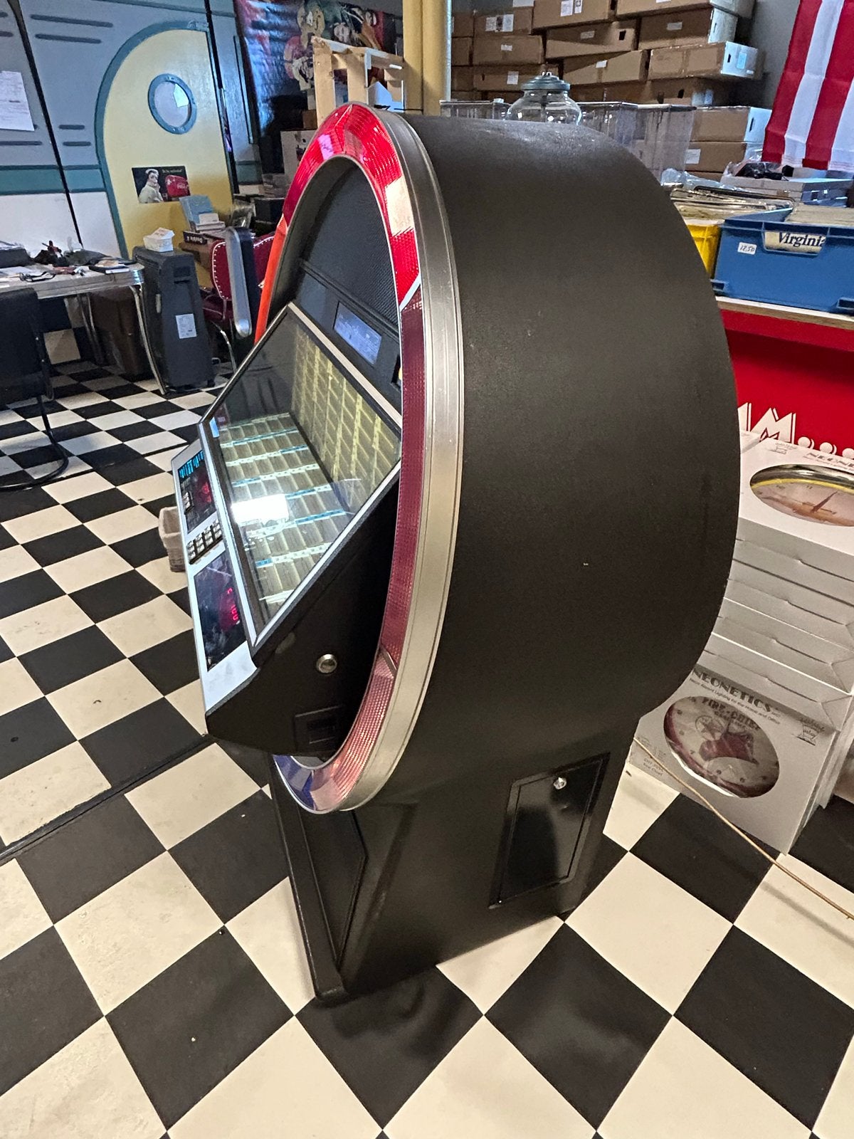 Jukebox NSM Satellite 200 select zeldzaam, Verzamelen, Met singles, Gebruikt, Ophalen of Verzenden, Wurlitzer
