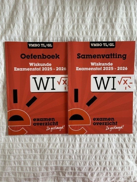 Examenoverzicht - Wiskunde/DU/FR/NE VMBO TL 2025-2026, Boeken, VMBO, Natuurkunde, Ophalen of Verzenden, ExamenOverzicht