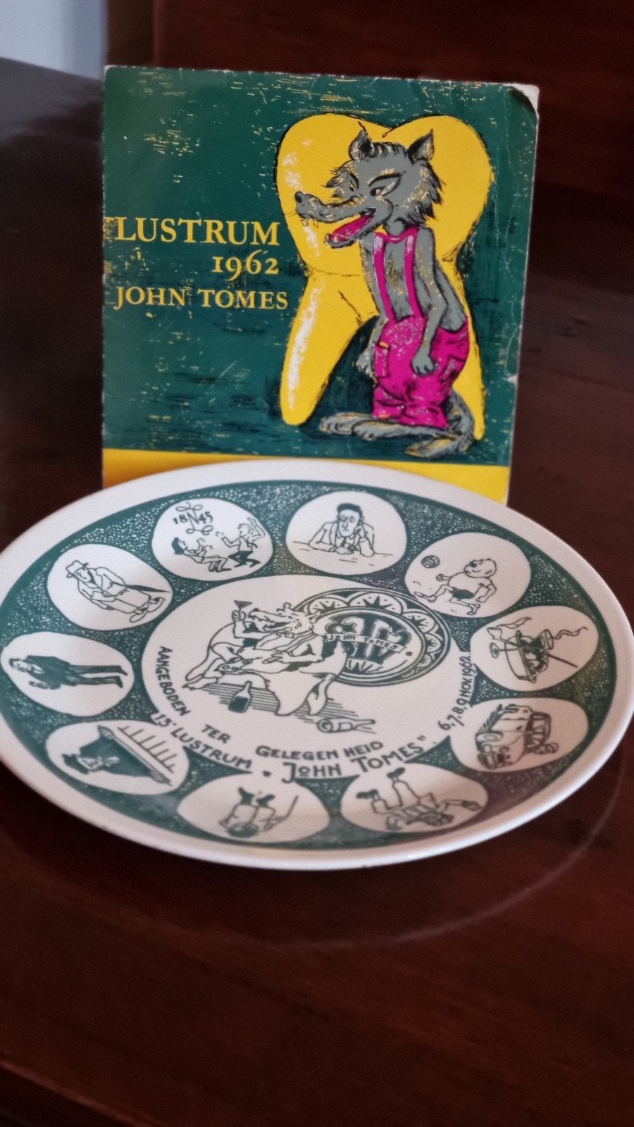 Lustrum 1962 John Tomes Gedenkbord - Kon. Plateelbakke, Antiek en Kunst, Ophalen