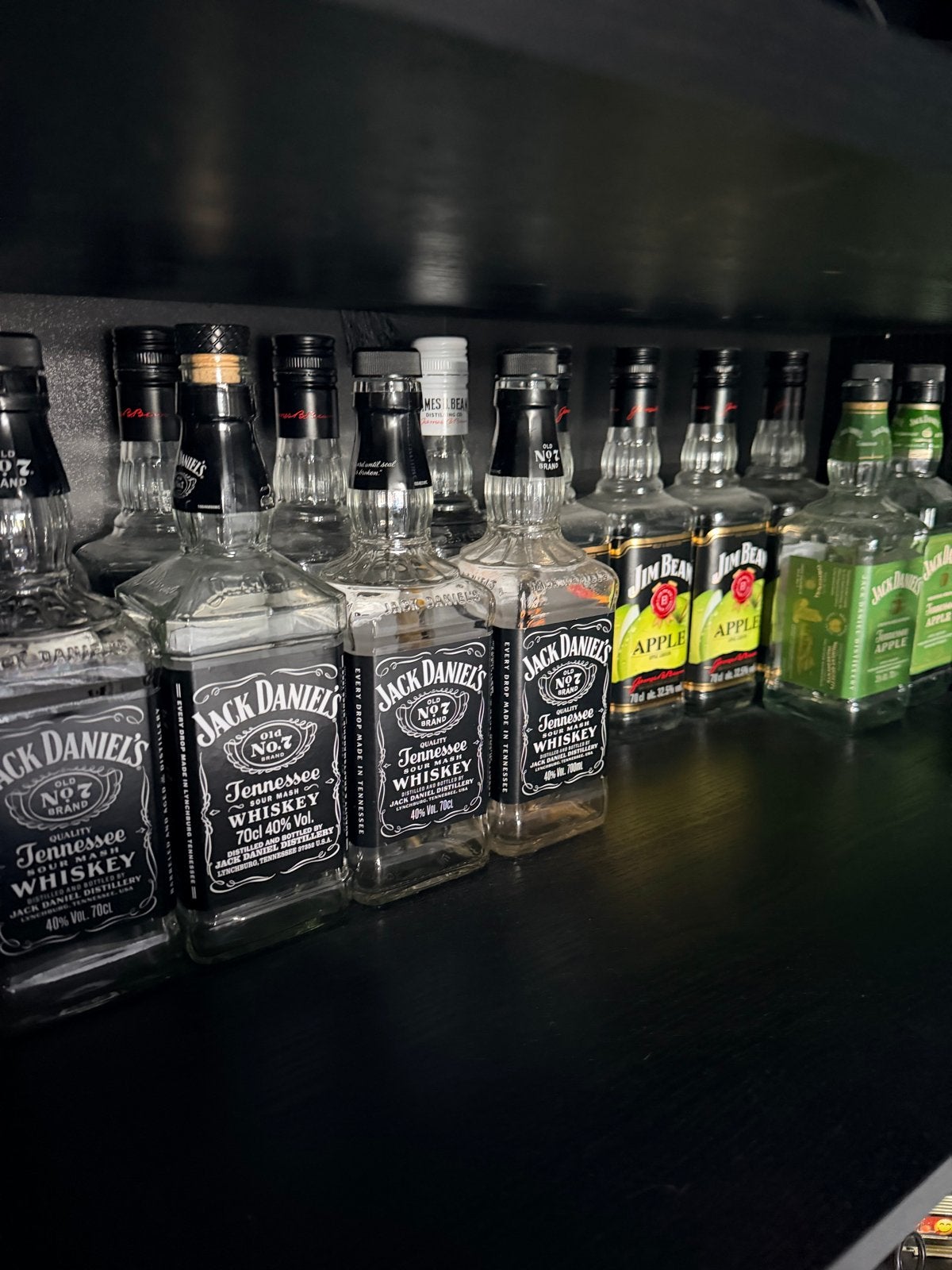 Diverse lege alcoholflessen voor decoratie/knutselen, Ophalen, Gebruikt