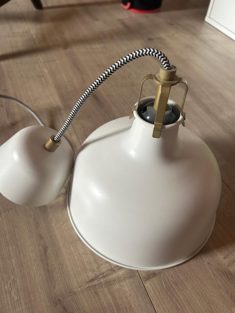 Witte hanglamp in perfecte staat, Ophalen of Verzenden, Zo goed als nieuw, Minder dan 50 cm