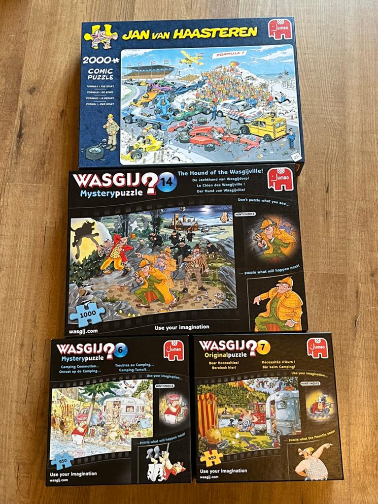 Puzzels Wasgij en Jan van Haasteren, Ophalen, 500 t/m 1500 stukjes, Zo goed als nieuw