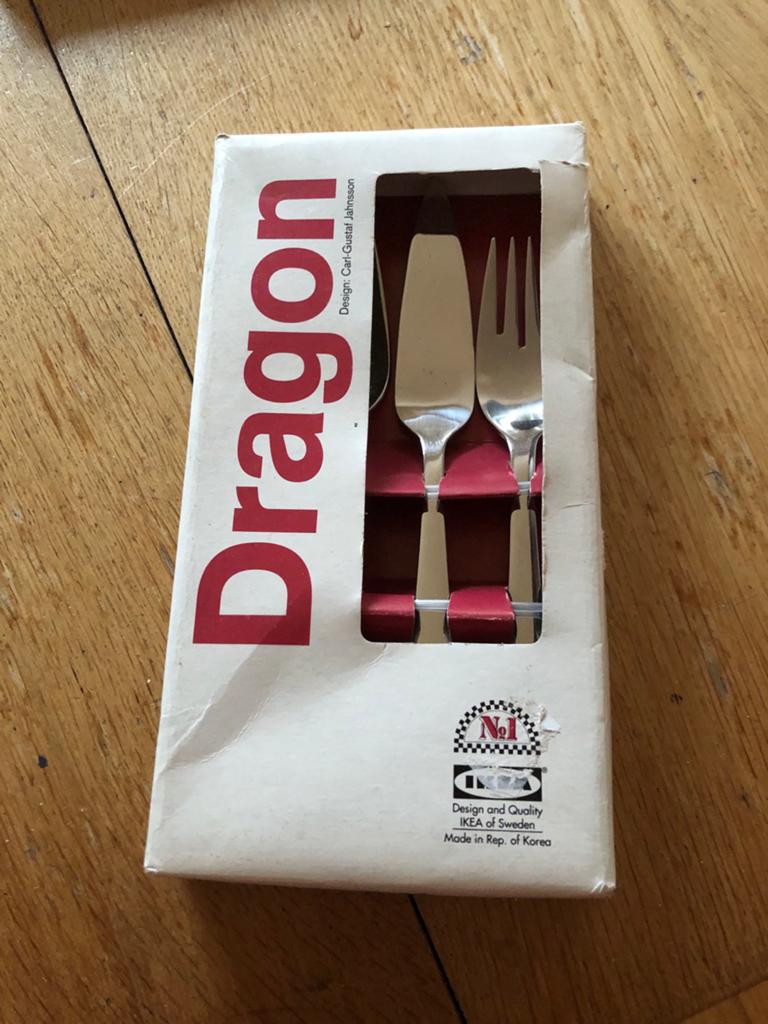 Vintage IKEA Dragon Bestekset - Carl Gustaf Jahnsson, Huis en Inrichting, Keuken | Bestek, Ophalen of Verzenden, Zo goed als nieuw
