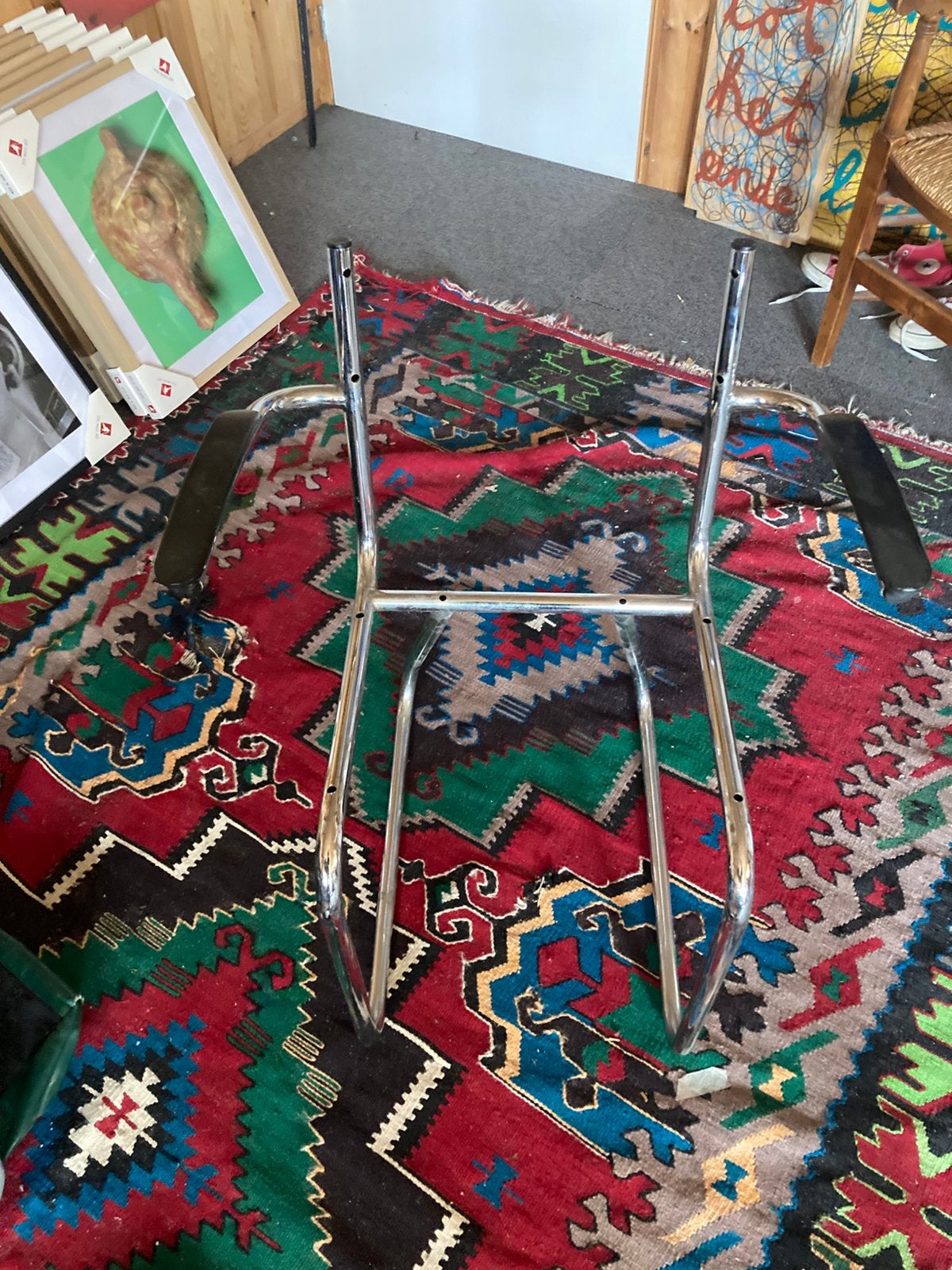 Vintage buisstoel, Ophalen