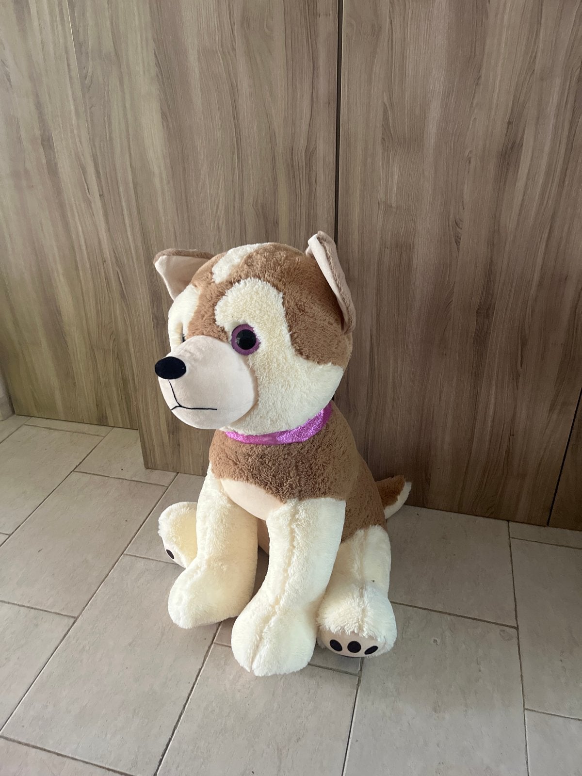 Grote knuffelhond met korrelvulling, Overige merken, Zo goed als nieuw, Middelgroot (20 tot 80 cm), Bruin