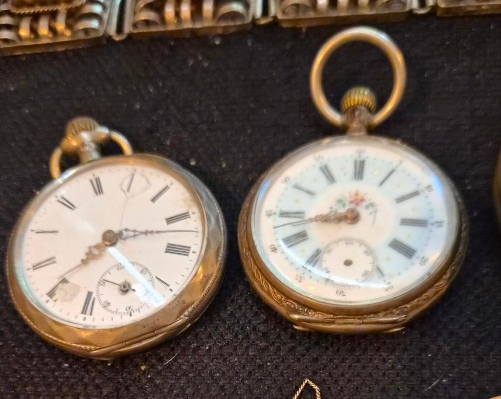 Oude zilveren zakhorloges, Sieraden, Tassen en Uiterlijk, Horloges | Antiek, Overige merken, Zilver, Ophalen of Verzenden