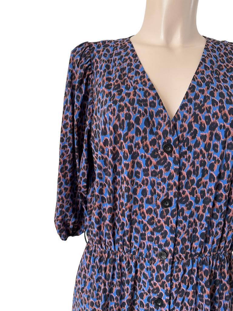 Studio Anneloes jurk L, Blauw, Ophalen of Verzenden, Zo goed als nieuw, Onder de knie