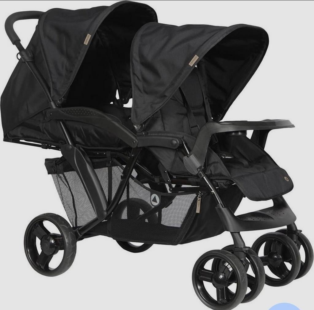 Topmark dubbele buggy met reiswieg, Ophalen, Gebruikt, Overige merken, Met reiswieg