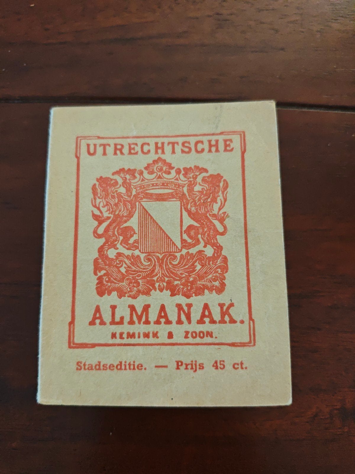 Utrechtsche Almanak voor het jaar 1938 - Zeer goede staat, Ophalen of Verzenden
