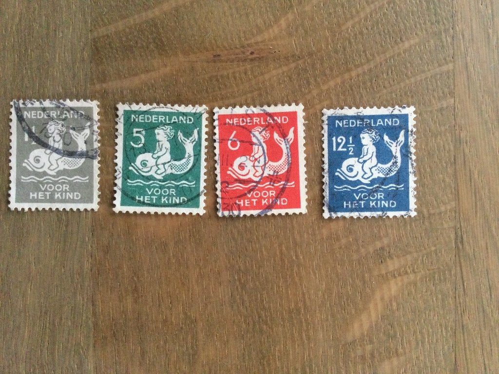 nederland NVPH 225-228 gestempeld, Ophalen of Verzenden, Gestempeld