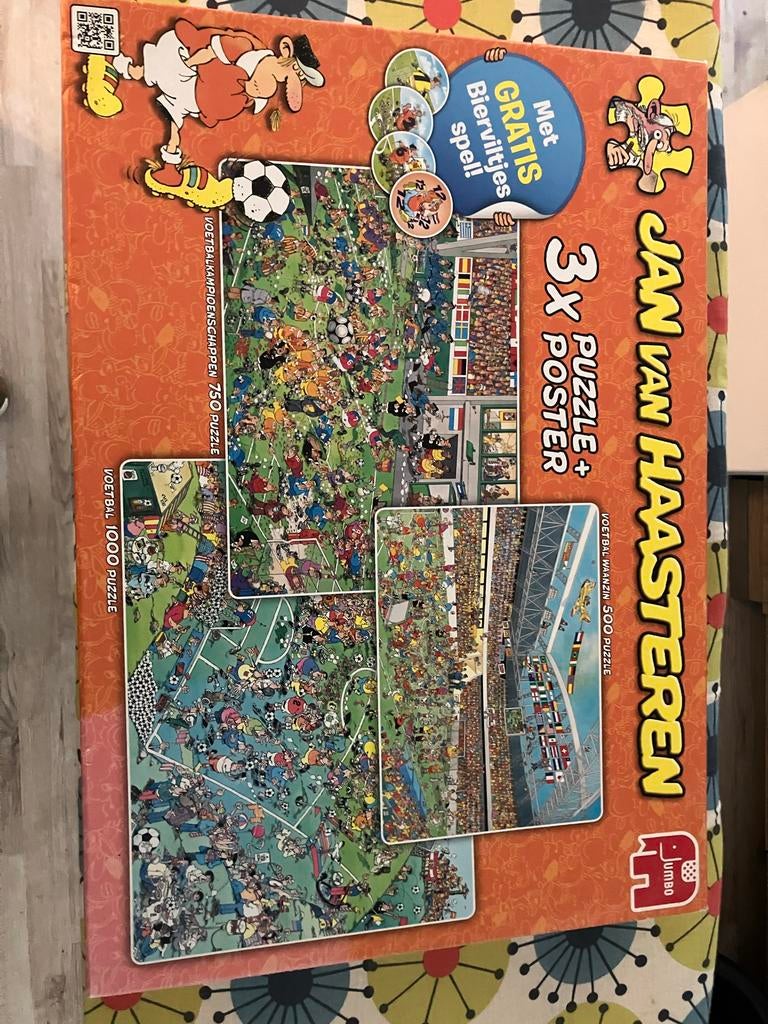 Jan van Haasteren Voetbal Puzzel Collectie (3x), Ophalen, Meer dan 50 stukjes, Zo goed als nieuw, 6 jaar of ouder