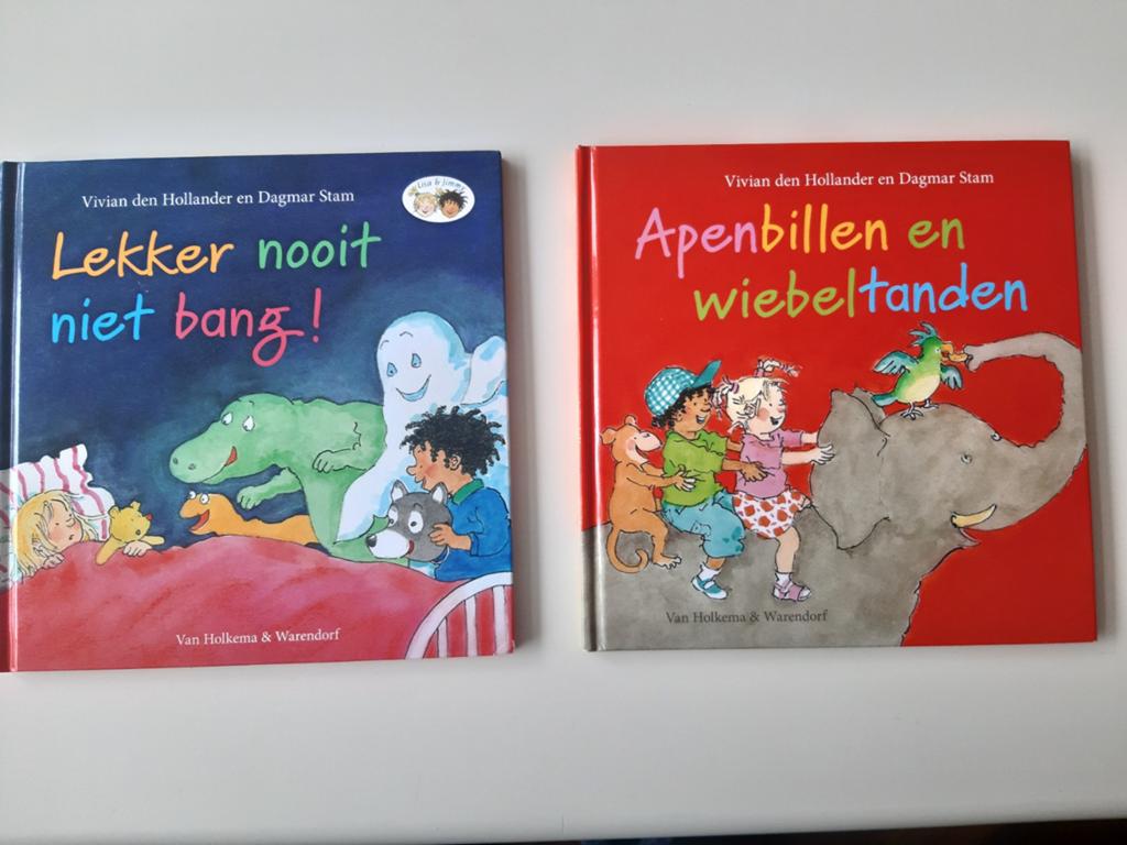 2 voorleesboeken 'Jimmy en Lisa' van Vivian den Hollander, Ophalen of Verzenden, Zo goed als nieuw, Vivian den Hollander en Dagmar Stam