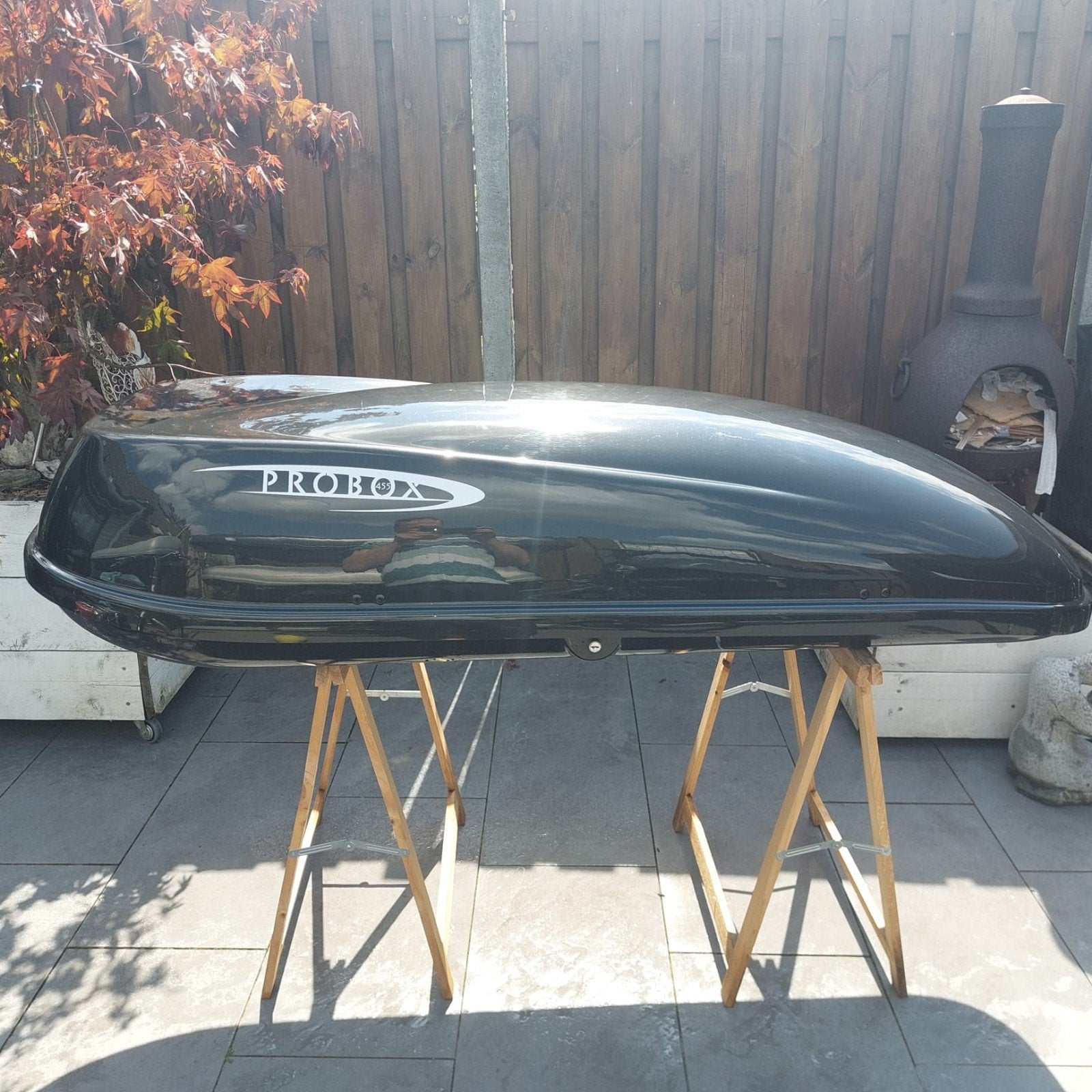 mooie probox 455 hoogglans zwart dakkoffer, Auto diversen, Ophalen, Gebruikt