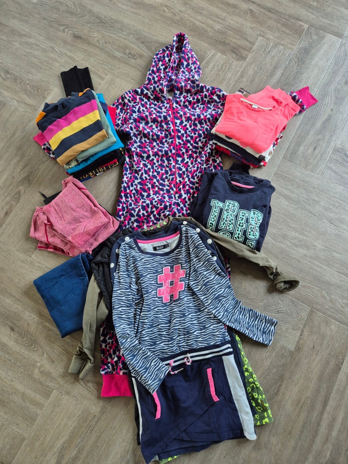 Kledingpakket meisje najaar/ winter  maat 128-134 met jas, Ophalen of Verzenden, Gebruikt, Maat 128