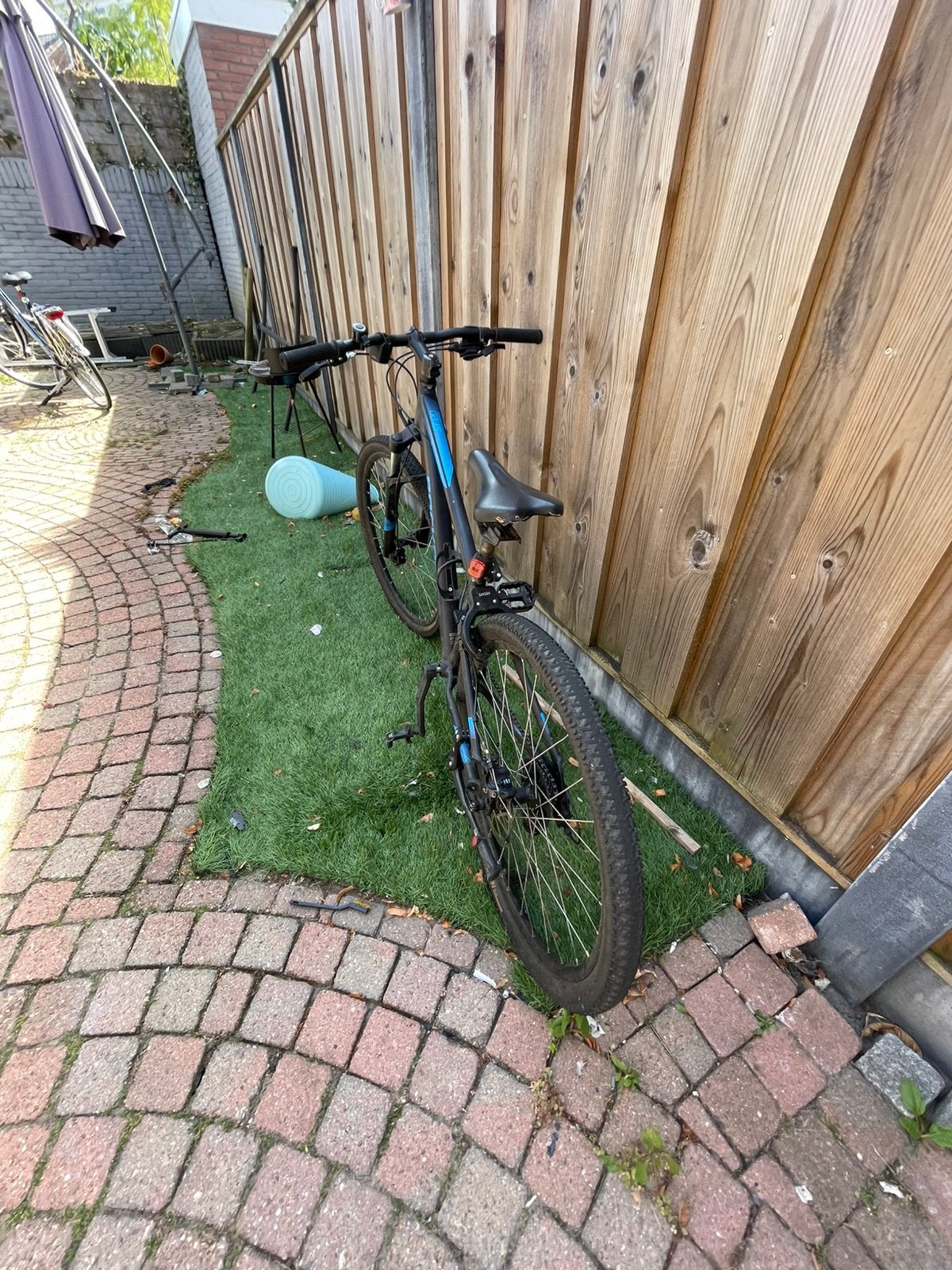 Rockrider st 120 blauw opknapper, Ophalen, 24 inch of meer, Gebruikt, Staal
