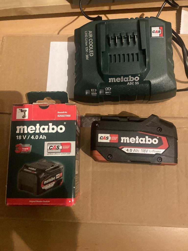 Metabo 18V accuset – 2 4,0Ah Li-Power + ASC 55-lader, Ophalen of Verzenden, Nieuw, 600 watt of meer, Boor- en Schroefmachine