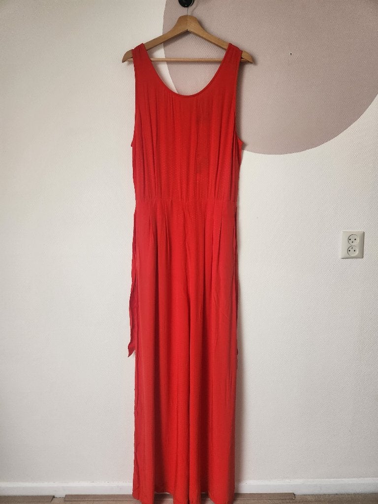 King Louie Frida jumpsuit Sista - rood - 42, Kleding | Dames, Jumpsuits, Maat 42/44 (L), Nieuw, Ophalen of Verzenden, King Louie
