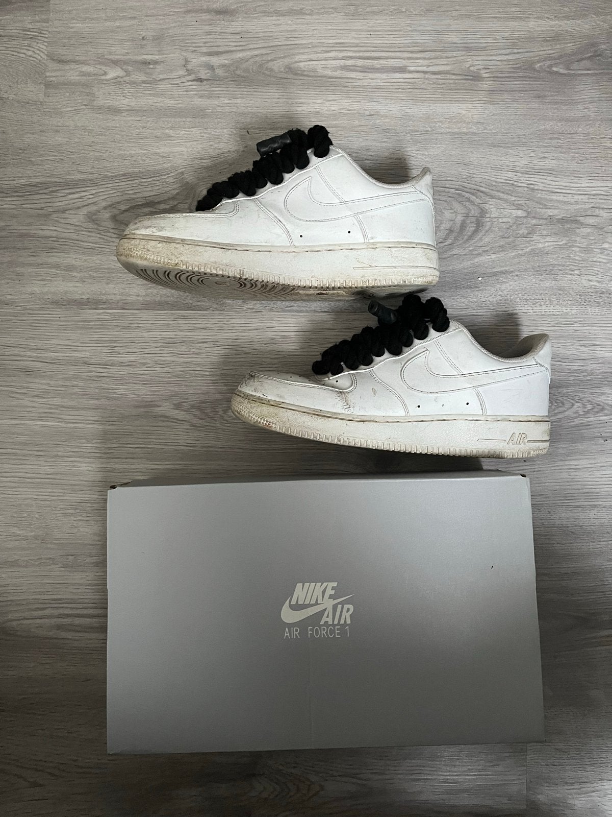 Nike Air Force 1 - Maat 45 - Kan schoongemaakt worden, Kleding | Heren, Verzenden, Gedragen, Wit, Sneakers of Gympen