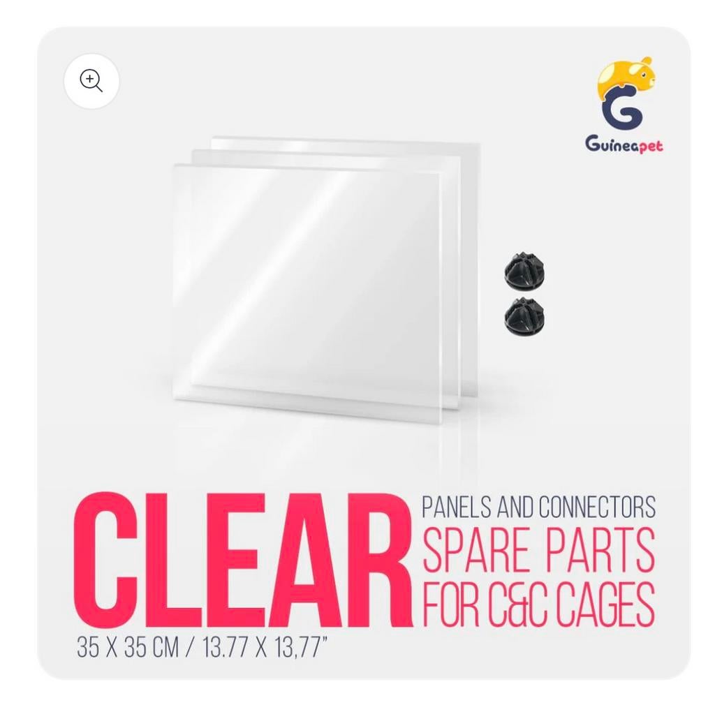 Gezocht, Plexiglass C&C cavia kooi panelen., Ophalen, Zo goed als nieuw