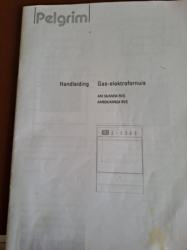 Pelgrim Gas-elektrofornuis AM 34/AM34 RVS, Gebruikt, 60 cm of meer, Gas, Vrijstaand