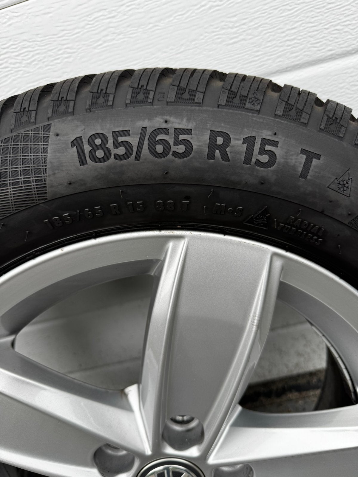 Winterset VW polo velgen met winterbanden, Auto-onderdelen, Banden en Velgen, 15 inch, Velg(en), 185 mm, Winterbanden