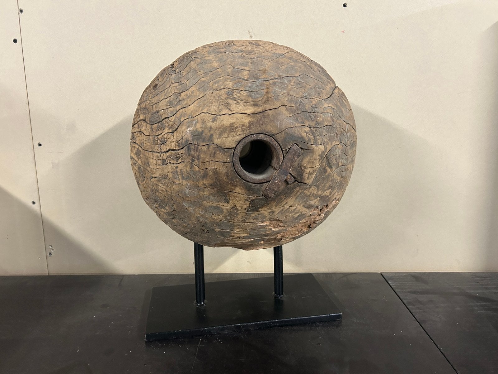 Oude houten scheepsboei, Ophalen of Verzenden, Object, Hout, Massief