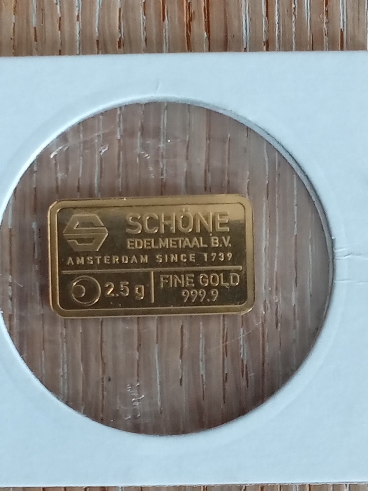2,5 gram 999,9 Goud Schöne Amsterdam, Verzenden, Goud