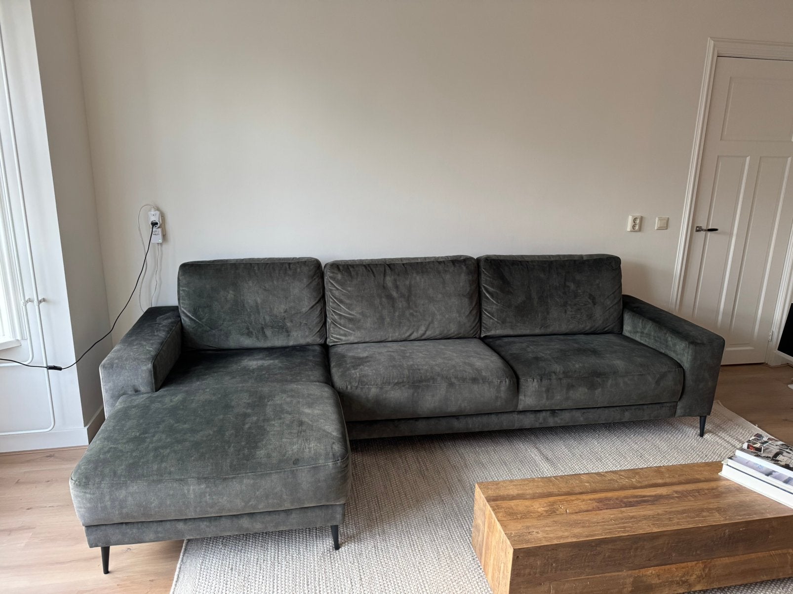 Rebellenclub hoekbank 3x1,5m - zo goed als nieuw, Ophalen, Zo goed als nieuw, Stof