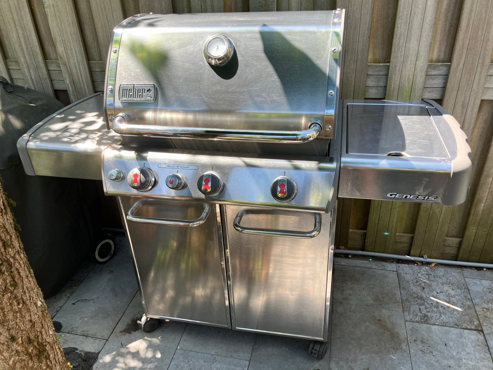 Weber Genesis Gasbarbecue - RVS met zijbrander, Ophalen, Gebruikt